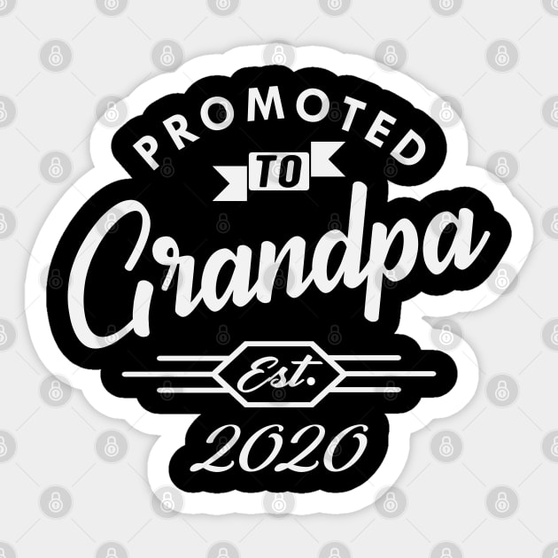 New Grandpa - Promoted to grandpa est. 2020 Sticker by KC Happy Shop